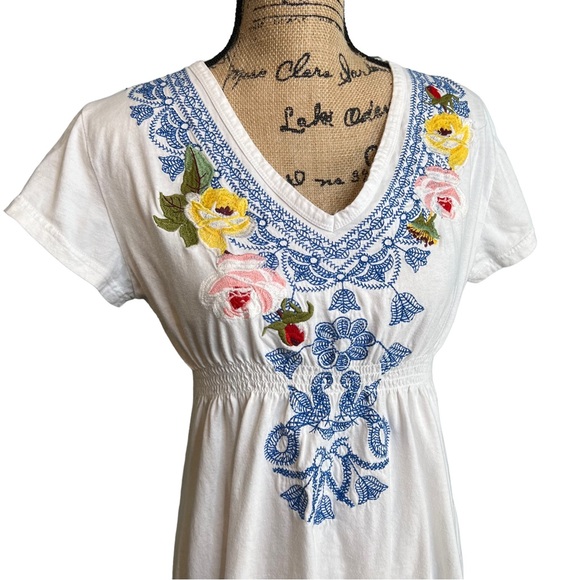 Bella Carra  Tie Dye V neck Shirt sz Large - Picture 2 of 8